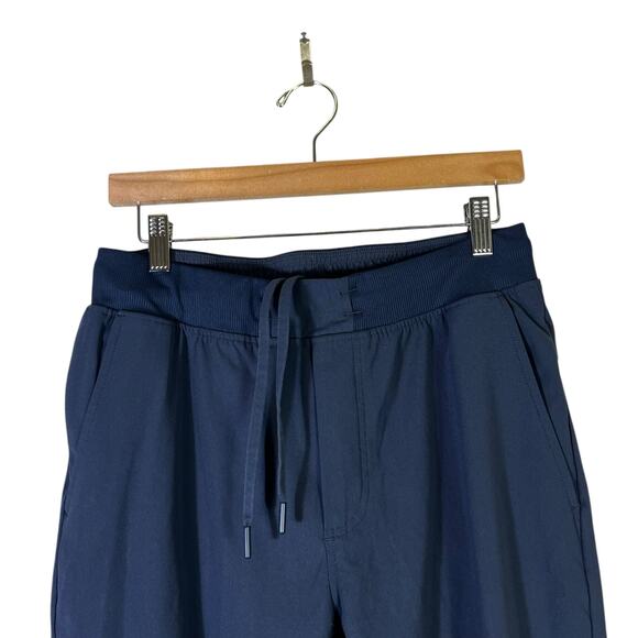 Rhoback Delta Performance Joggers Mens L Navy Blue Tapered Stretch Athleisure - Picture 3 of 7